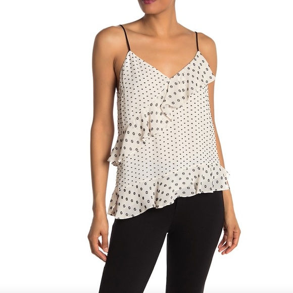 Diane Von Furstenberg Tops - Diane von Furstenberg Lara Multi Clip Dot Asymmetrical Camisole